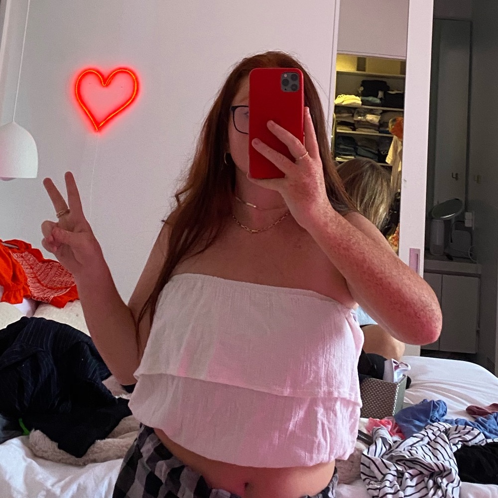 Strapless billabong tube top